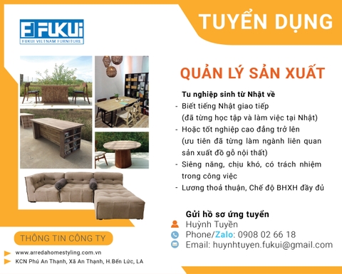 TUYỂN DỤNG - QUẢN LÝ SẢN XUẤT