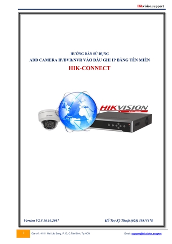 HƯỚNG DẪN ADD CAMERA IP/DVR/NVR VÀO ĐẦU GHI BẰNG TÊN MIỀN