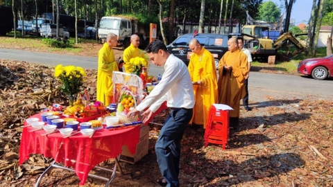 Mâm Cúng Động Thổ Khởi Công Cơ Sở Tạm Giữ Bộ Công An