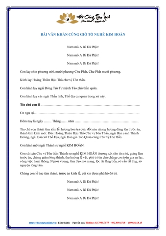Văn Khấn Giỗ Tổ Nghề Kim Hoàn