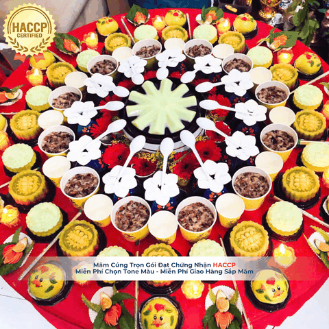 Mâm Cúng Căn Chay Bình An