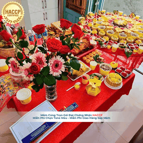 Mâm cúng đầy tháng (phiên bản người Hoa theo yêu cầu)