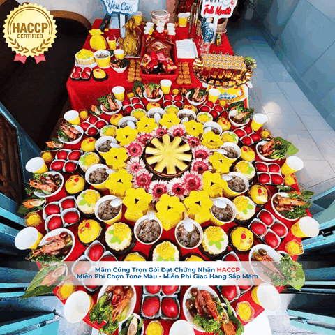 Mâm cúng đầy tháng (phiên bản người Hoa theo yêu cầu)