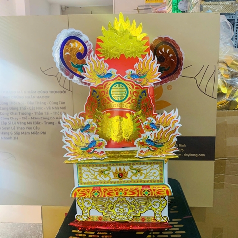 [VÀNG MÃ] Bộ Mũ Nam Tào Bắc Đẩu Tai Ngang (Cặp)