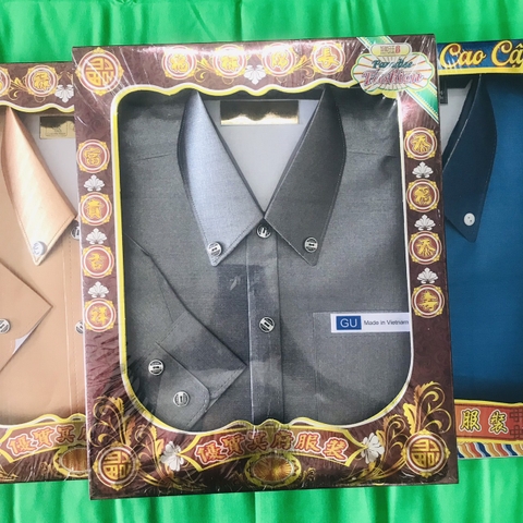 Bộ áo Sơ mi Nam vàng mã cao cấp