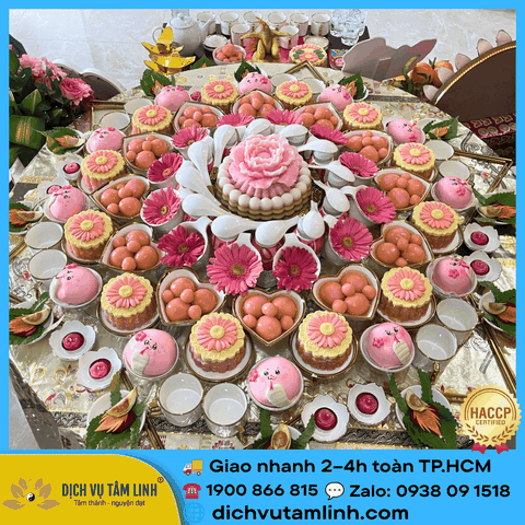 Mâm Cúng Đầy Tháng Bé Gái Trọn Gói