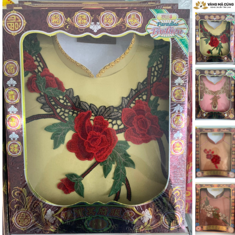 Bộ áo Dài Nữ vàng mã cao cấp