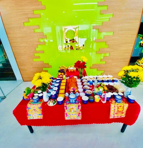 Mâm cúng giỗ tổ nghề May Luxury