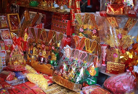 Bộ mũ quan vàng mã cúng ông Táo (Bộ)