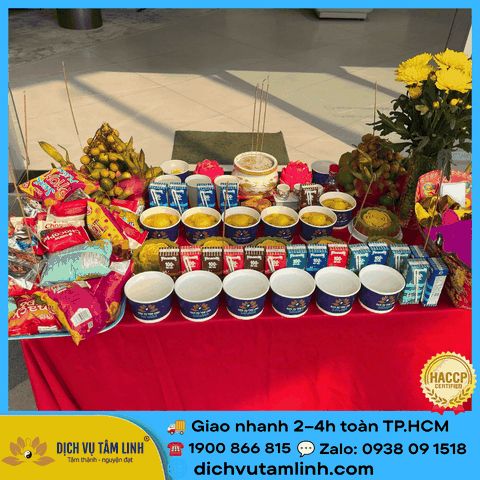 Mâm Cúng Cô Hồn Chay Thịnh Soạn – Trang Nghiêm, Đầy Đủ