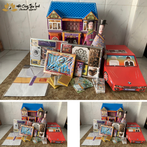 Combo vàng mã cúng 49 ngày hoặc 100 ngày cho Nam TL1 (Nhà Xanh)