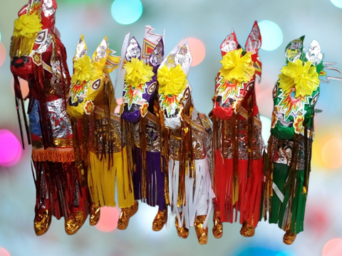[VÀNG MÃ] Combo Ngựa ngũ sắc cúng động thổ, khai trương, lễ...