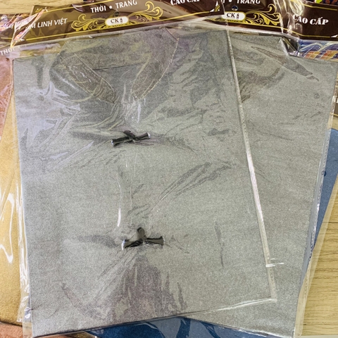 Bộ áo Sườn Xám Nam vàng mã cao cấp, hàng túi đẹp