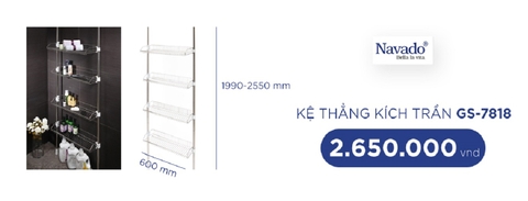 Kệ kích trần inox phòng tắm GS-7818