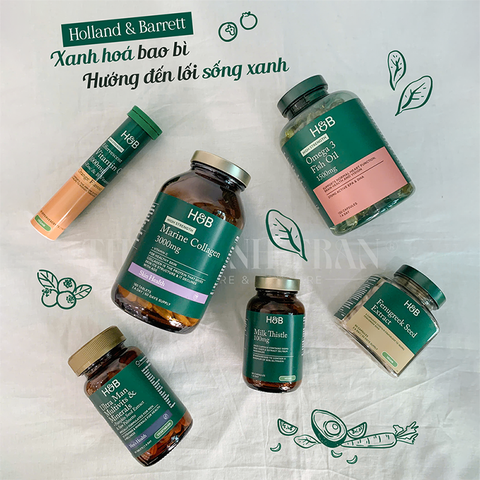 Holland & Barrett chính thức xanh hóa bao bì. Sang trọng, thuần chay và bền vững