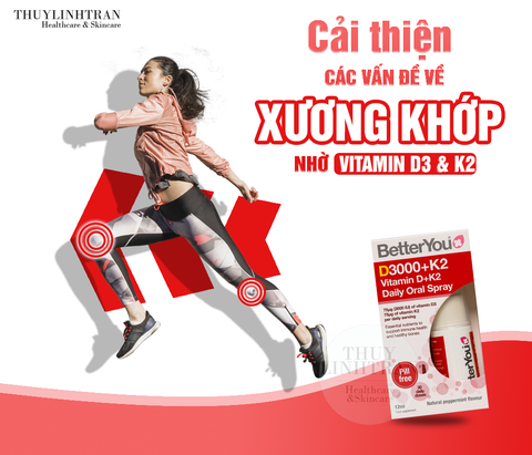 CẢI THIỆN CÁC VẤN ĐỀ VỀ XƯƠNG KHỚP NHỜ VITAMIN D3 & K2