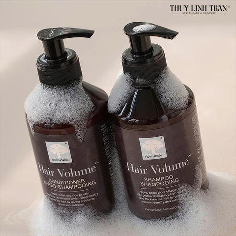 NEW NORDIC Hair Volume Shampoo & Conditioner 250ml x 2/Combo Gội Xả chăm sóc tóc hư tổn
