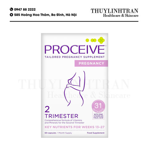 PROCEIVE Trimester 2 - 60v/Vitamin tổng hợp cho mẹ bầu 13-27 tuần