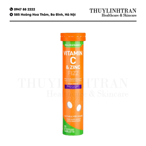 H&B Vitamin C & ZinC 20v/ Vitamin C sủi