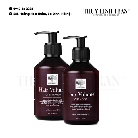 NEW NORDIC Hair Volume Shampoo & Conditioner 250ml x 2/Combo Gội Xả chăm sóc tóc hư tổn