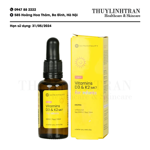 Nutrivitality Vitamin D3 & K2 Infant Dropper