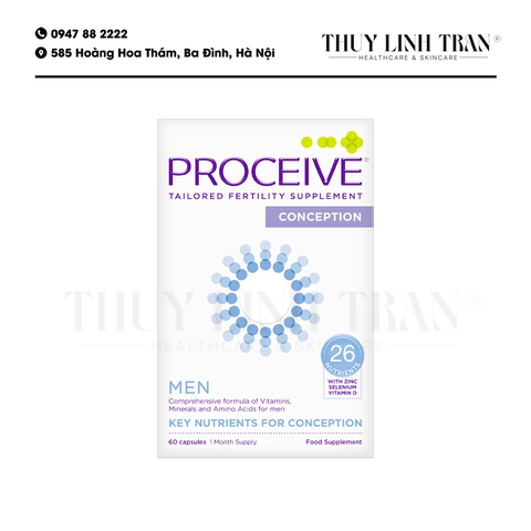 PROCEIVE Conception Men 60v/Vitamin tổng hợp tăng sức khỏe sinh sản nam giới