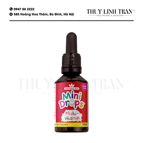 NATURE AID Mini Drops Multi-vitamin 50ml/Vitamin tổng hợp nhỏ giọt cho bé 3m-5y