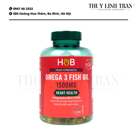 H&B Omega3 1500mg/Dầu cá biển