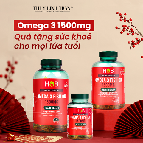 H&B Omega3 1500mg/Dầu cá biển