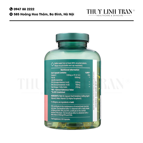 H&B Omega3 1500mg/Dầu cá biển