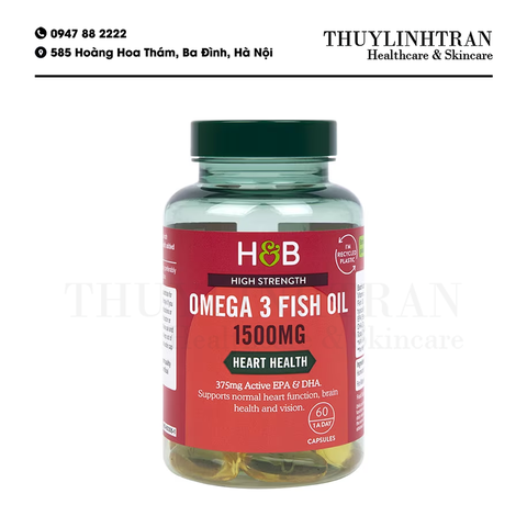 H&B Omega3 1500mg/Dầu cá biển