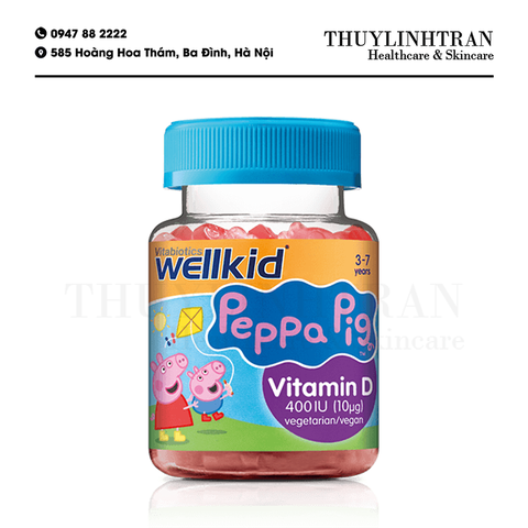 VITA Wellkid Peppa Pig Vitamin D3 400IU - 30 viên kẹo