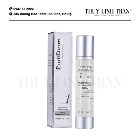 PROFIDERM Washing and Cleansing Foam 120ml/Sữa rửa mặt kiềm dầu