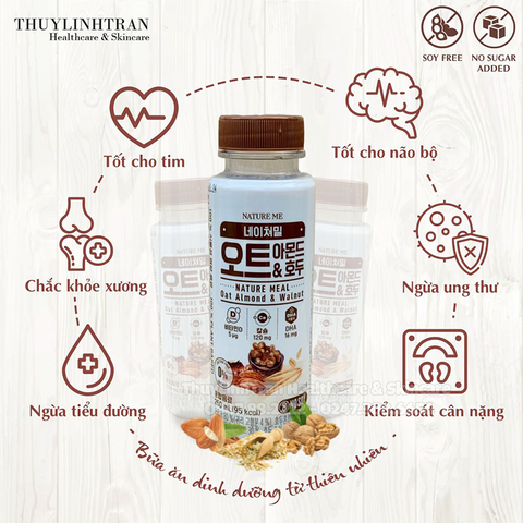 Nature Meal Sữa Hạt Yến Mạch 1 thùng x 12 chai x 250ml