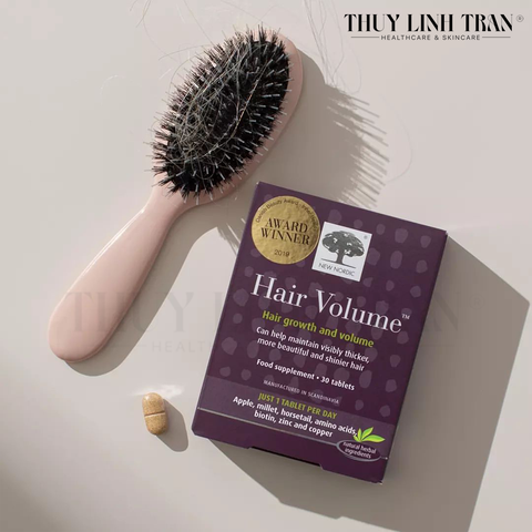 NEW NORDIC Hair Volume Tablets 30v/Viên uống mọc tóc, đẹp da-móng