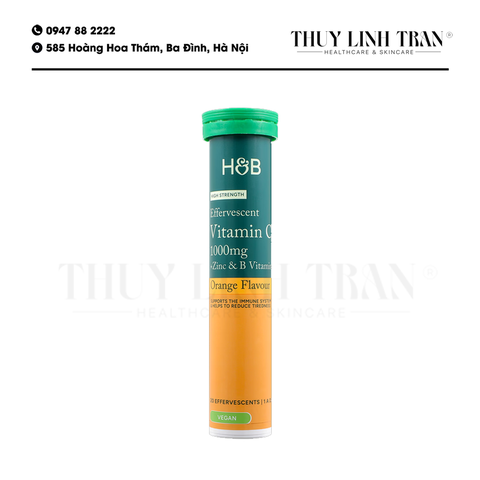 H&B Vitamin C + ZinC + B Vitamin 20v/ Vitamin C sủi tổng hợp