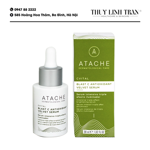 ATACHE Blast C Antioxidant Velvet Serum 30ml/Serum C làm sáng da, chống oxy hóa