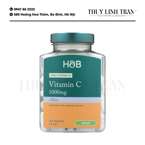 H&B Vitamin C 1000mg & ZinC/Vitamin C dạng viên nén
