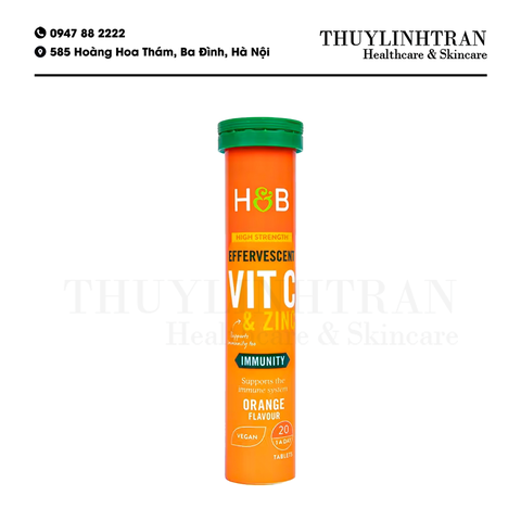 H&B Vitamin C & ZinC 20v/ Vitamin C sủi