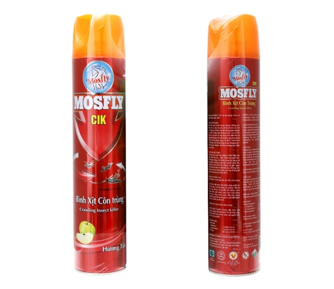 Bình xịt côn trùng Mosfly Cik hương Táo chai 600ml