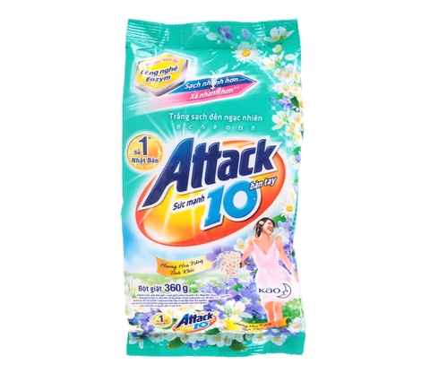 Bột giặt Attack hương Hoa nắng tinh khôi 360g