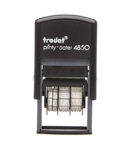 Dấu Trodat 4850 (text 25 x 5 mm, date 3,8 mm) - Dấu lật tự động có nội dung ngày và chữ