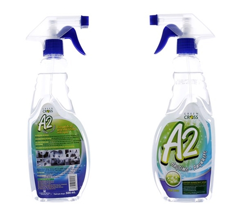 Dung dịch xịt diệt khuẩn Green Cross A2 hương Tươi mát chai 500ml