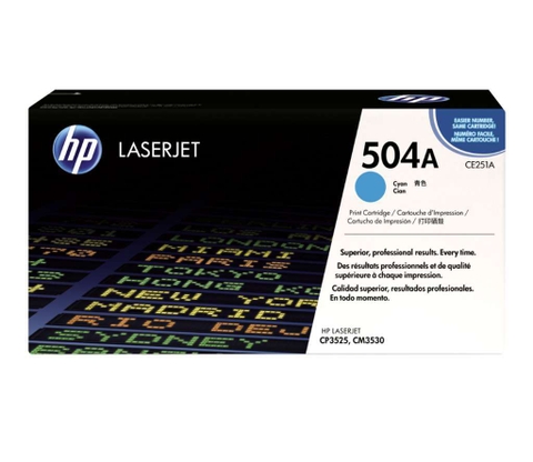 Mực in HP 504A (CE251A) Cyan - Mực in Laser màu