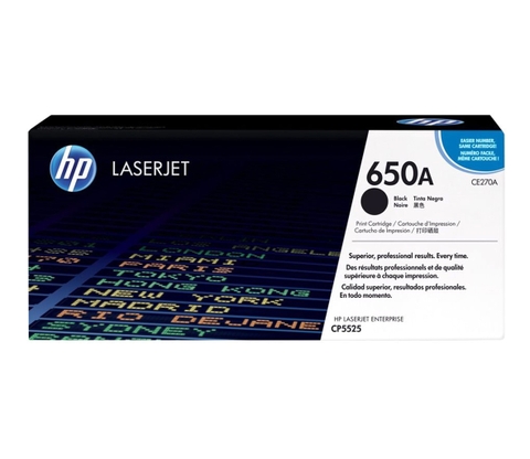 Mực in HP 650A (CE270A) Black - Mực in Laser màu