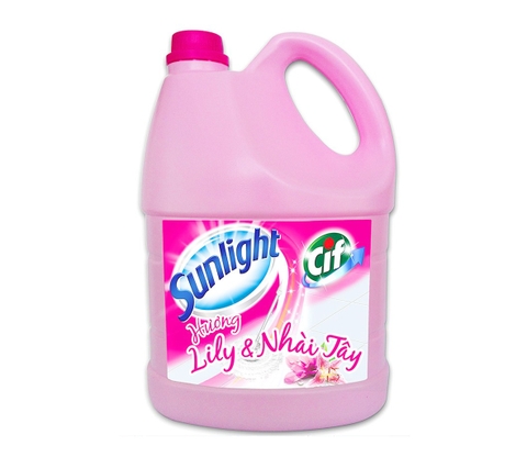 Nước lau sàn Sunlight Cif hương Lily Nhài Tây can 3,8kg