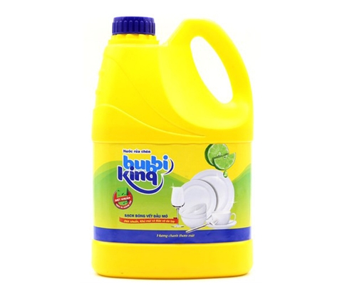 Nước rửa chén Bubbiking hương Chanh can 3,8kg