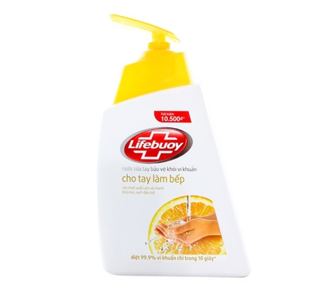 Nước rửa tay Lifebuoy chiết xuất Cam, Chanh chai 481ml