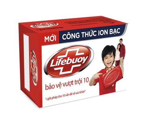 Xà bông cục Lifebuoy Bảo vệ vượt trội hộp 90g