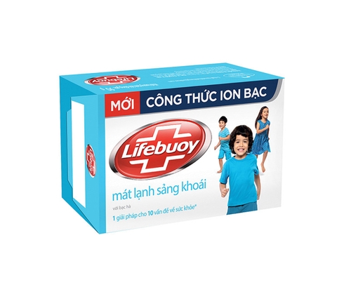 Xà bông cục Lifebuoy Mát lạnh sảng khoái hộp 90g